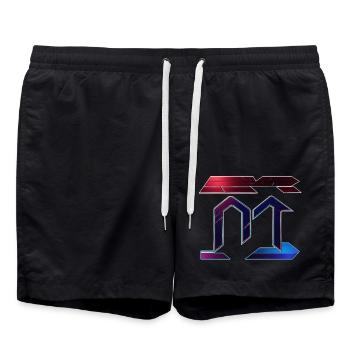 die Nachricht - Badeshorts - Schwarz - Vorne - AI Model Male 185 light (185cm)
