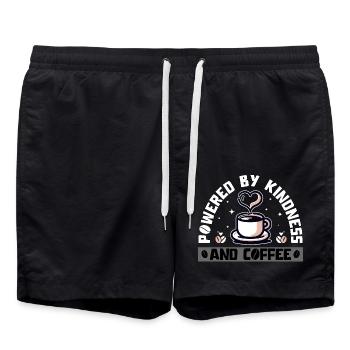 PROPULSÉ PAR LA GENTILLESSE ET LE CAFÉ - Short de bain - noir - Devant - AI Model Male 185 light (185cm)