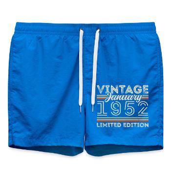 Januar 1952 Jahrgang 1952 - Geburtstag Januar 1952 - Badeshorts - Cobalt blue - Vorne