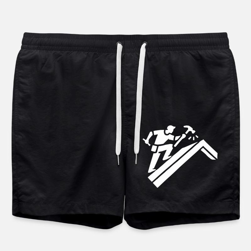 Dachdecker - Badeshorts - Schwarz
