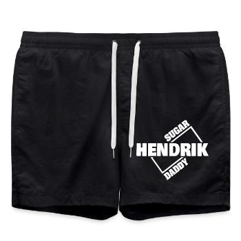 Hendrik as a sugar daddy - Swim Trunks - black - Front - AI Model Male 185 light (185cm)