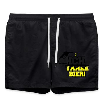 ich tanke bier 01 - Badeshorts - Schwarz - Vorne - AI Model Male 185 light (185cm)