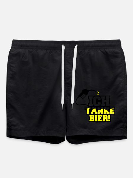 ich tanke bier 01 - Badeshorts - Schwarz
