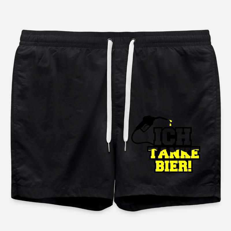 ich tanke bier 01 - Badeshorts - Schwarz
