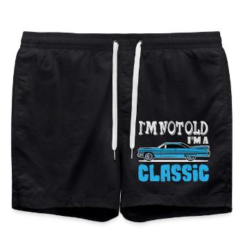 Im A Classic - Badeshorts - Schwarz - Vorne - AI Model Male 185 light (185cm)