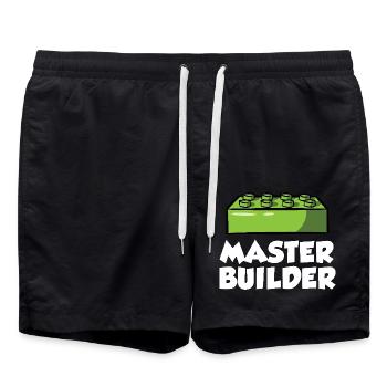 Brick Builder Brick Building Master Builder - Swim Trunks - black - Front - AI Model Male 185 light (185cm)