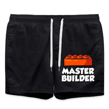 Brick Builder Brick Building Master Builder - Swim Trunks - black - Front - AI Model Male 185 light (185cm)