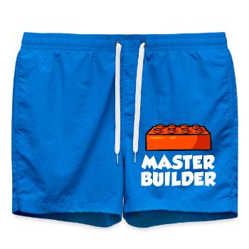 Brick Builder Brick Building Master Builder - Swim Trunks - cobalt blue - Front