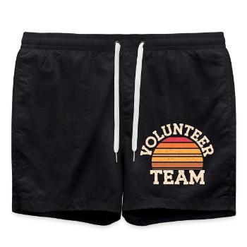 Volunteer Team 18 - Badeshorts - Schwarz - Vorne - AI Model Male 185 light (185cm)