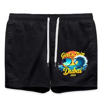Wochenend-Birthday Dubai 2025 - Badeshorts - Schwarz - Vorne - AI Model Male 185 light (185cm)