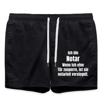 Notar - Badeshorts - Schwarz - Vorne - AI Model Male 185 light (185cm)