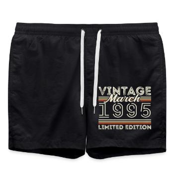 Mars 1995 Cru 1995 Cadeau d’anniversaire Mars - Short de bain - noir - Devant - AI Model Male 185 light (185cm)