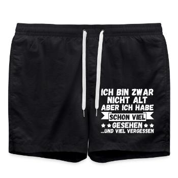 Ich Bin Nicht Alt Geburtstag - Badeshorts - Schwarz - Vorne - AI Model Male 185 light (185cm)