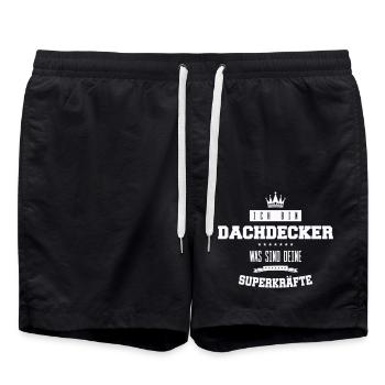 Dicton du couvreur - Short de bain - noir - Devant - AI Model Male 185 light (185cm)