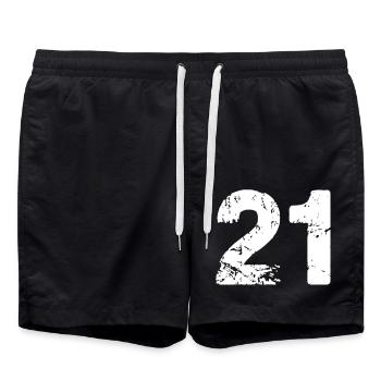 21 - Short de bain - noir - Devant - AI Model Male 185 light (185cm)