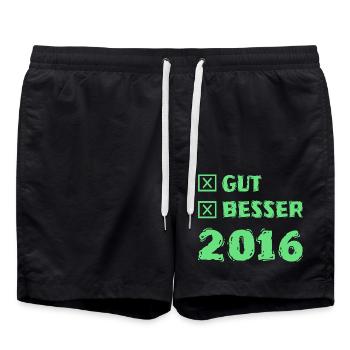 Année 2016 - Short de bain - noir - Devant - AI Model Male 185 light (185cm)