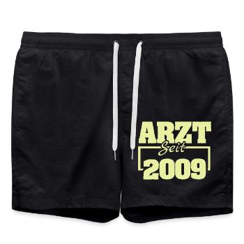 Arzt 2009 - Badeshorts - Schwarz - Vorne - AI Model Male 185 light (185cm)