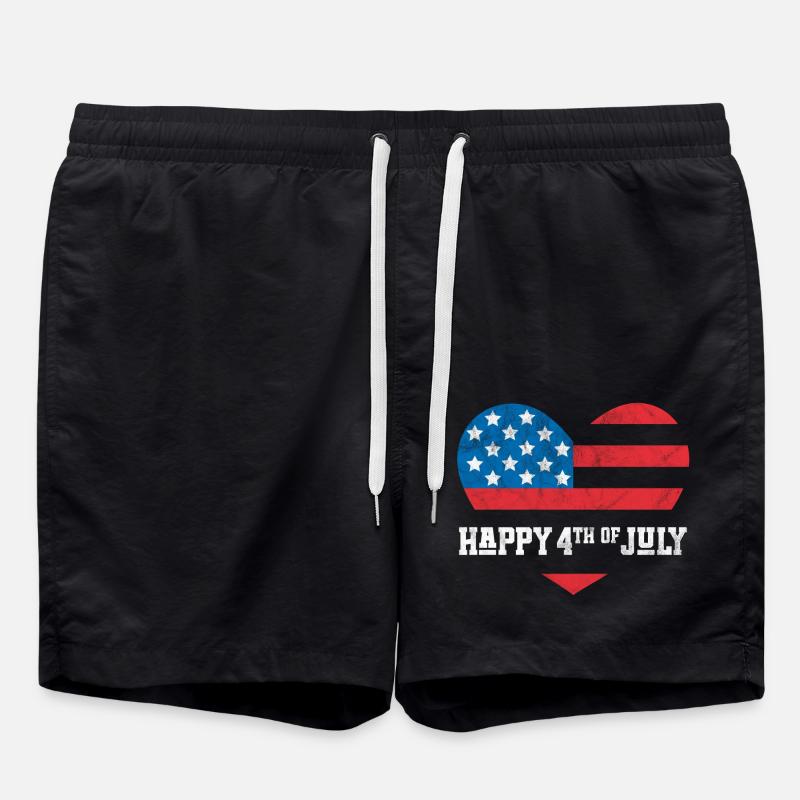 Frohen 4. Juli - Badeshorts - Schwarz