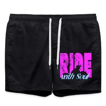 Pour les motards - RideWithSoul - Short de bain - noir - Devant - AI Model Male 185 light (185cm)