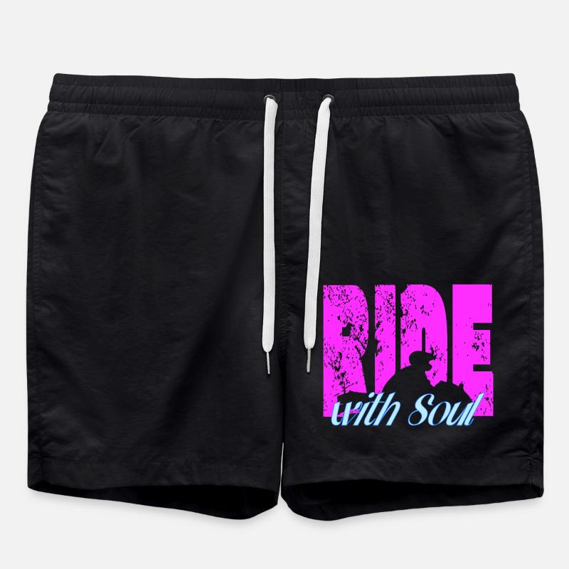 Pour les motards - RideWithSoul - Short de bain - noir