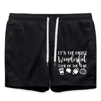 It's The Most Wonderful Time Of The Year - Swim Trunks - black - Front - AI Model Male 185 light (185cm)