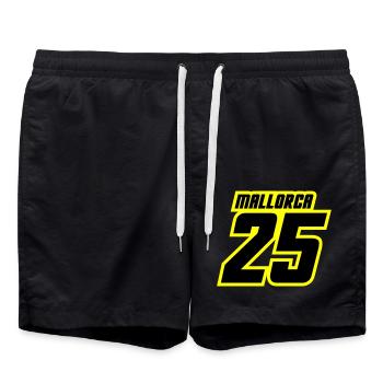 Mallorca 2025 Trikot - Badeshorts - Schwarz - Vorne - AI Model Male 185 light (185cm)