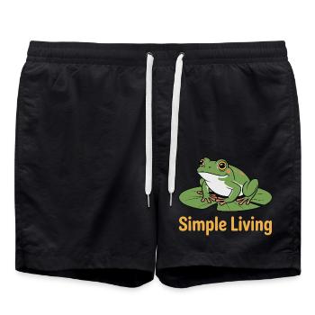 TOADS, SIMPLE LIVING - Swim Trunks - black - Front - AI Model Male 185 light (185cm)
