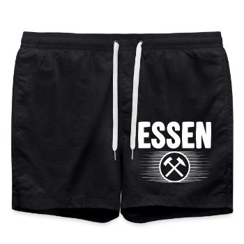 Essen Glueck auf Bergbau - Badeshorts - Schwarz - Vorne - AI Model Male 185 light (185cm)