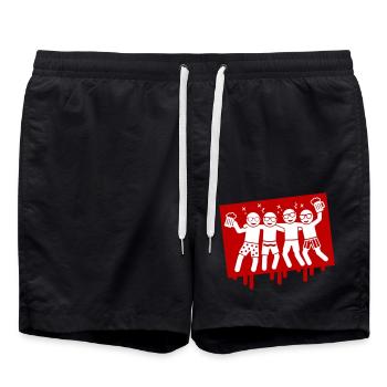 Party Vacation Beach Booze - Swim Trunks - black - Front - AI Model Male 185 light (185cm)
