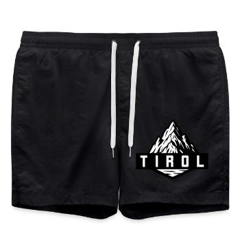 Tirol Berg - Badeshorts - Schwarz - Vorne - AI Model Male 185 light (185cm)