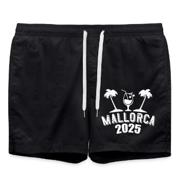mallorca 2025 - Badeshorts - Schwarz - Vorne - AI Model Male 185 light (185cm)