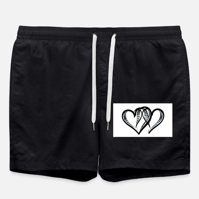 A coeur double - Short de bain - noir