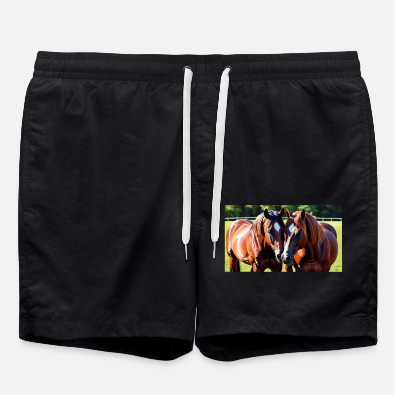 Cheval love 20241231 143142 0000 - Short de bain - noir