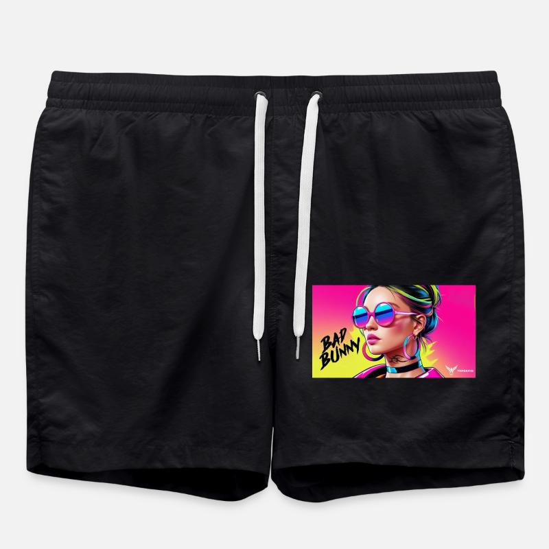 Bad Bunny Model Girl - Badeshorts - Schwarz