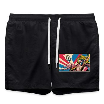 nVx Poseidon 1 - Badeshorts - Schwarz - Vorne - AI Model Male 185 light (185cm)