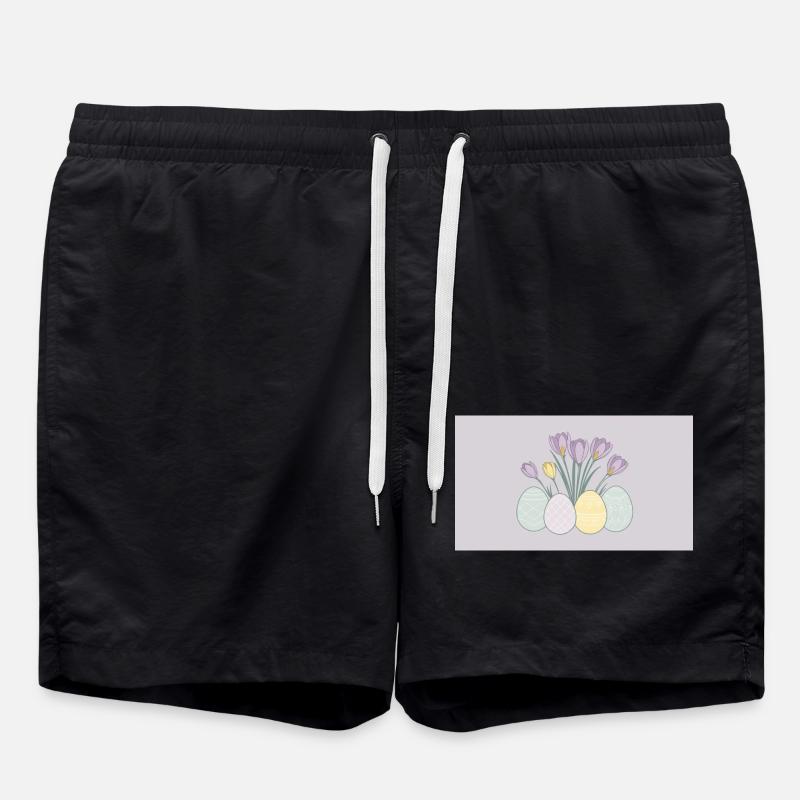 Easter Crocuses - Swim Trunks - black
