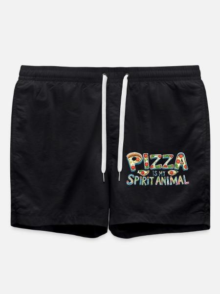 Pizza Love - Badeshorts - Schwarz