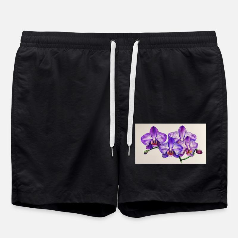 Flieder Orkedea - Badeshorts - Schwarz