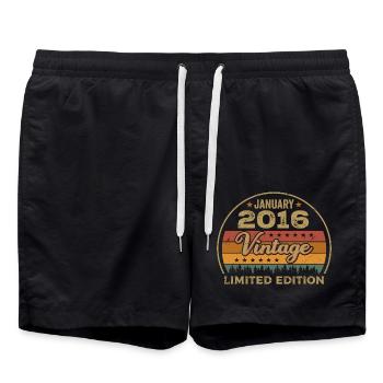 Legends were born in January 2016,January 2016 - Swim Trunks - black - Front - AI Model Male 185 light (185cm)
