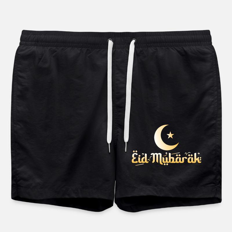 Eid Mubarak - Swim Trunks - black