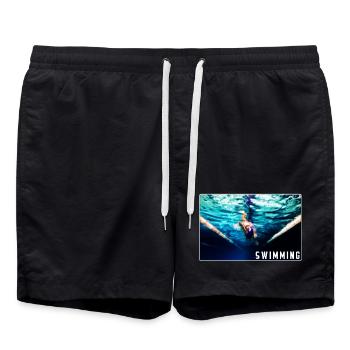 Natation - conception - Short de bain - noir - Devant - AI Model Male 185 light (185cm)