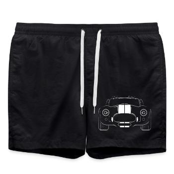 shelby cobra oldtimer racing fast cars Symbol - Badeshorts - Schwarz - Vorne - AI Model Male 185 light (185cm)