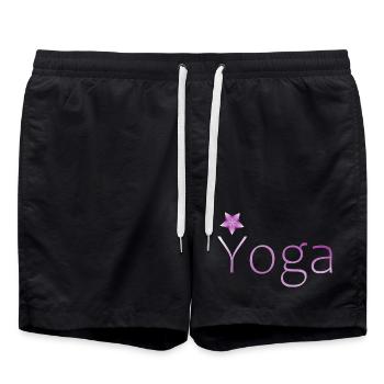 yoga méditation idée cadeau cadeau - Short de bain - noir - Devant - AI Model Male 185 light (185cm)