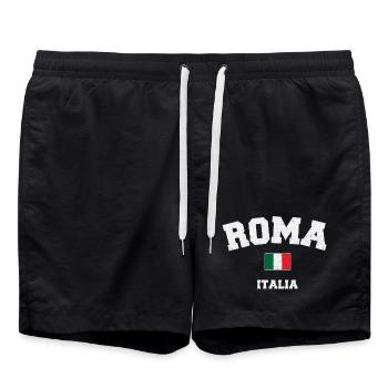 Roma Italia Emblem - Swim Trunks - black - Front - AI Model Male 185 light (185cm)