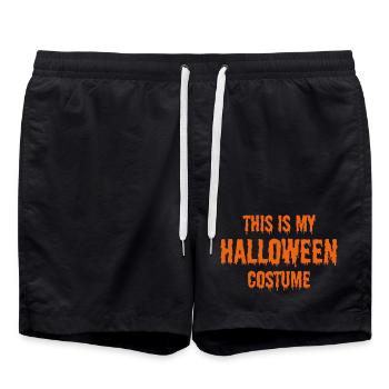 C’est mon costume d’Halloween - Short de bain - noir - Devant - AI Model Male 185 light (185cm)