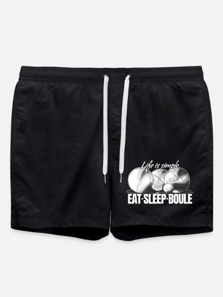 Boules balls for boules and petanque players - Swim Trunks - black