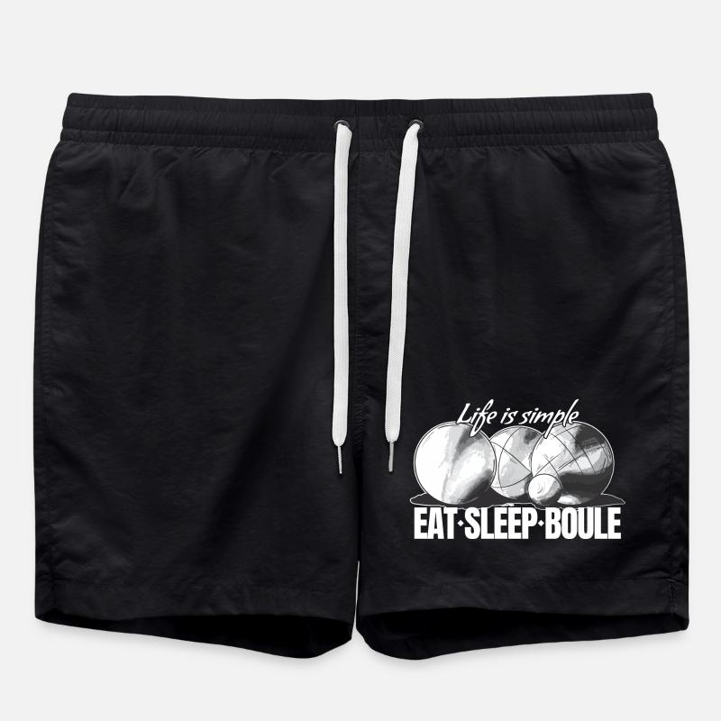 Boules balls for boules and petanque players - Swim Trunks - black