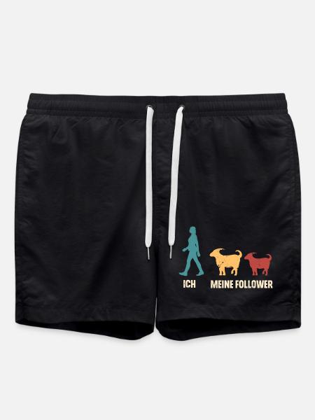 Ziege Hirte Ziegen - Badeshorts - Schwarz