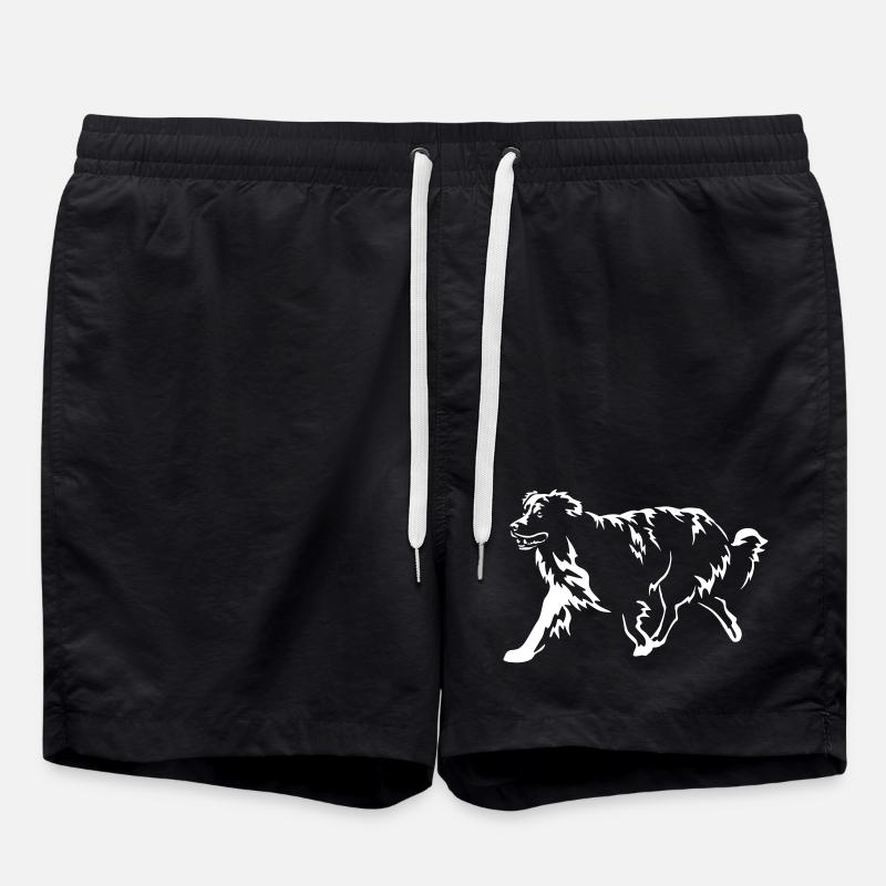 Australian Shepherd "Black Edition" - Badeshorts - Schwarz