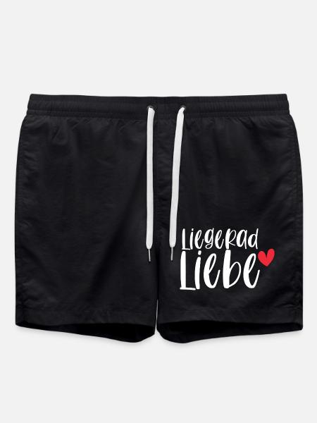 Fahrrad Liegerad Liebe Radsport Sport Geschenk - Badeshorts - Schwarz